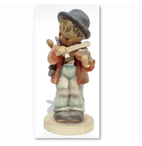 Porcelain figurine of a boy playing a violin