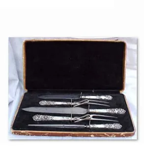Cased silver carving set